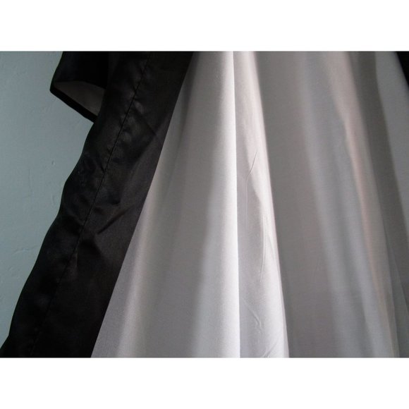 Black Happi Coat Embroidered Cranes Tree Symbols No Labels See Measurements EUC - Picture 12 of 12